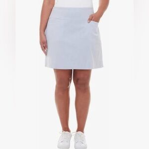 D19.06 Like new SC & Co. Women's 360 Degrees Tummy Control Skort Blue Stripe XL